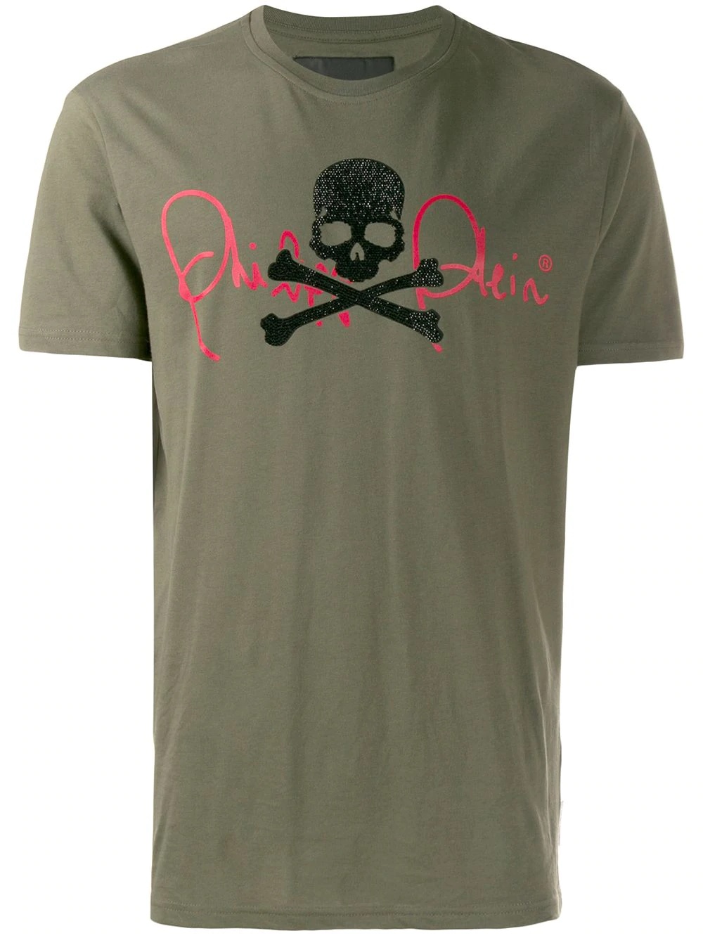 Signature embellished skull T-shirt - 1