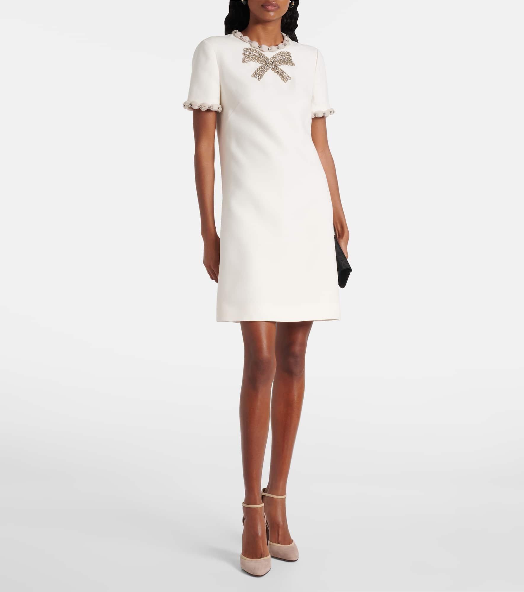Embellished wool and silk minidress - 2