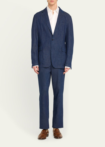 Ralph Lauren Men's Kent Hand-Tailored Denim Suit Jacket outlook