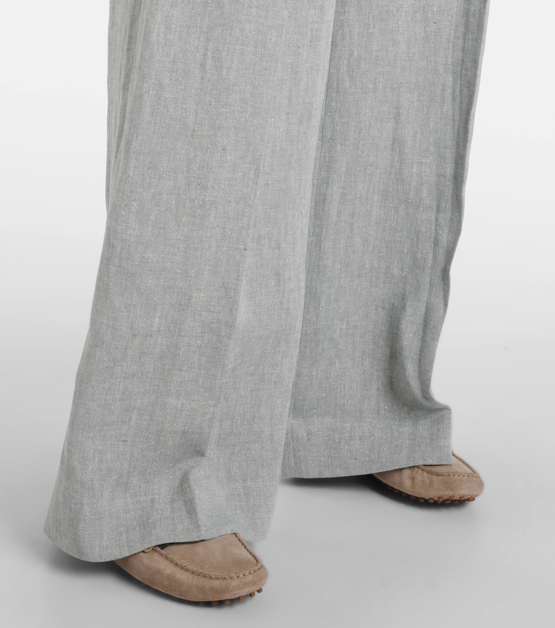 Linen-blend wide-leg pants - 5