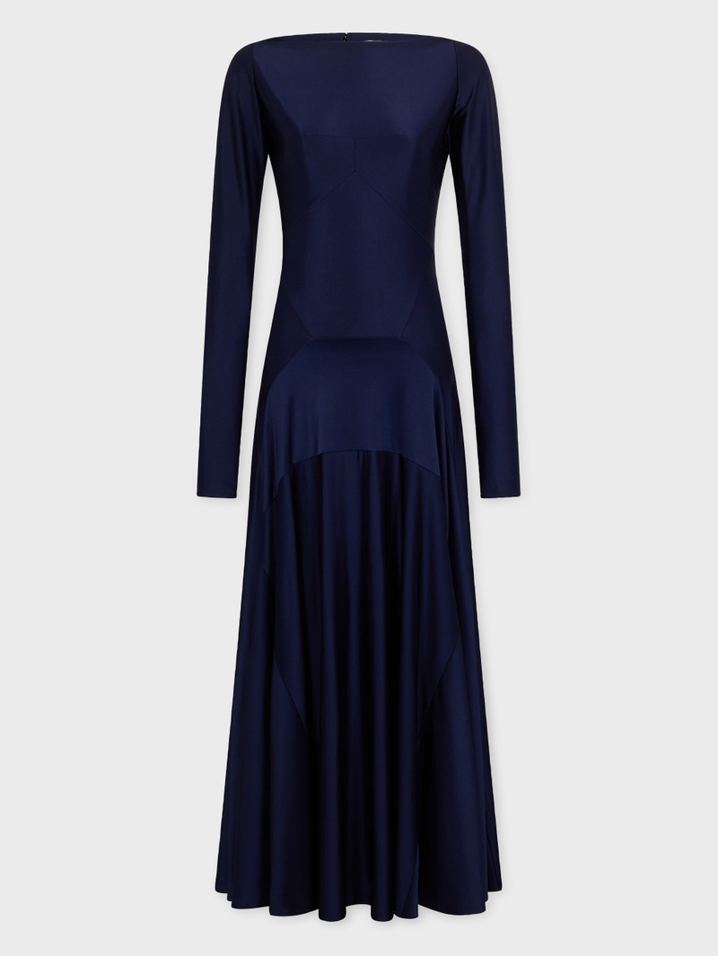 LONG DRESS IN JERSEY WITH GODET DETAILS 1