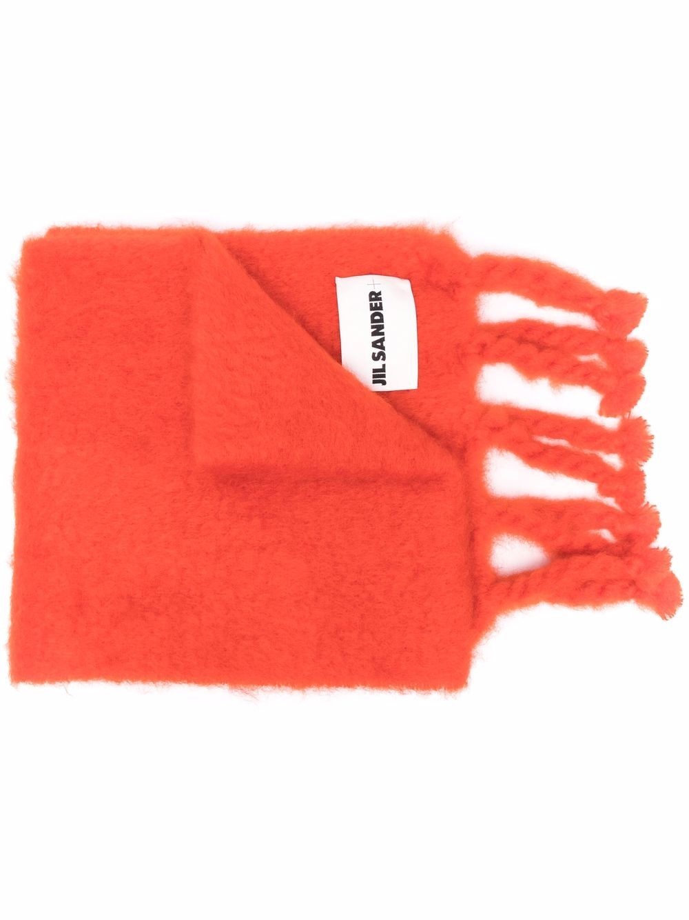 logo-patch fringed-edge scarf - 1