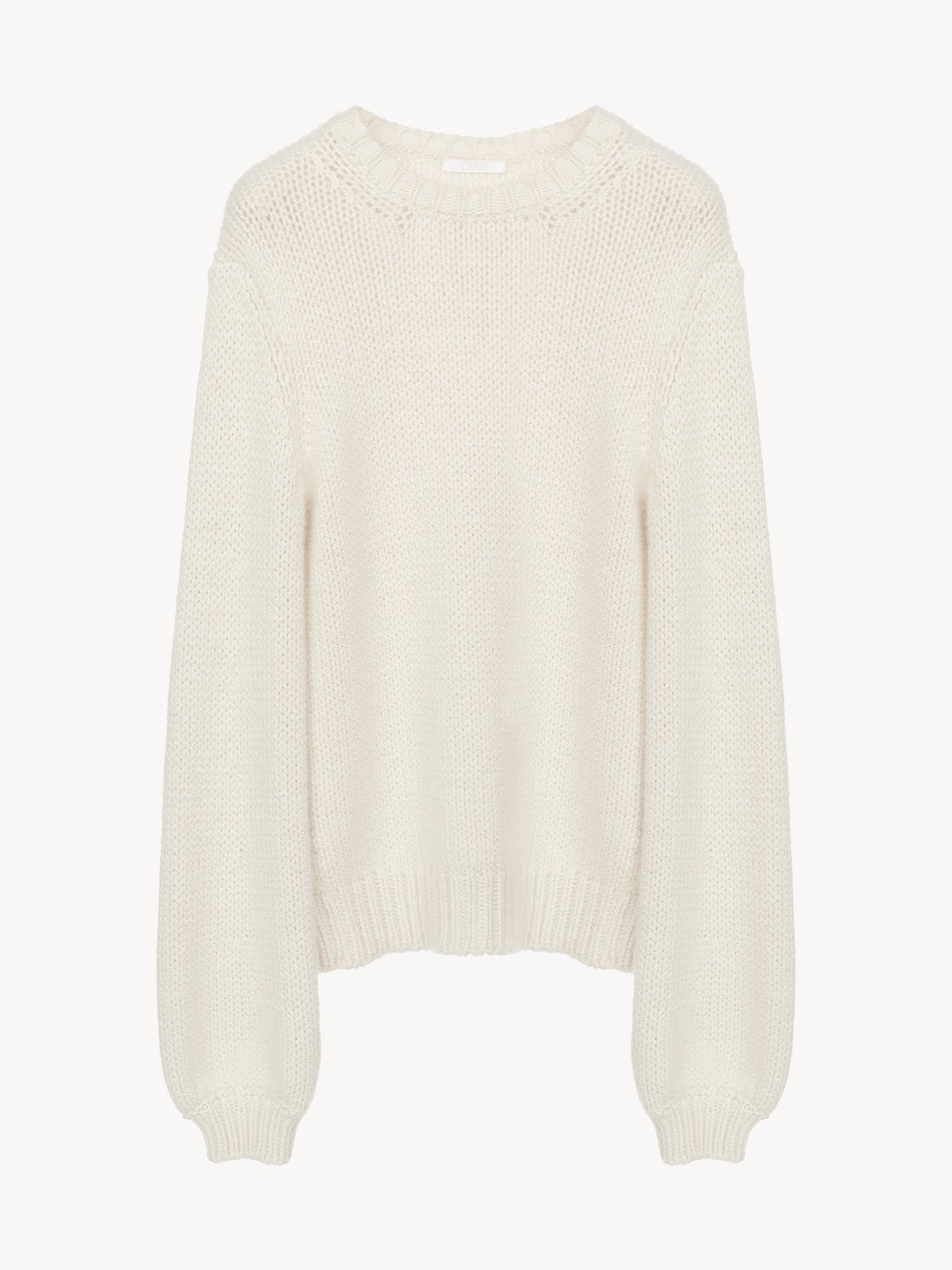 PUFF-SLEEVE CHUNKY SWEATER - 4