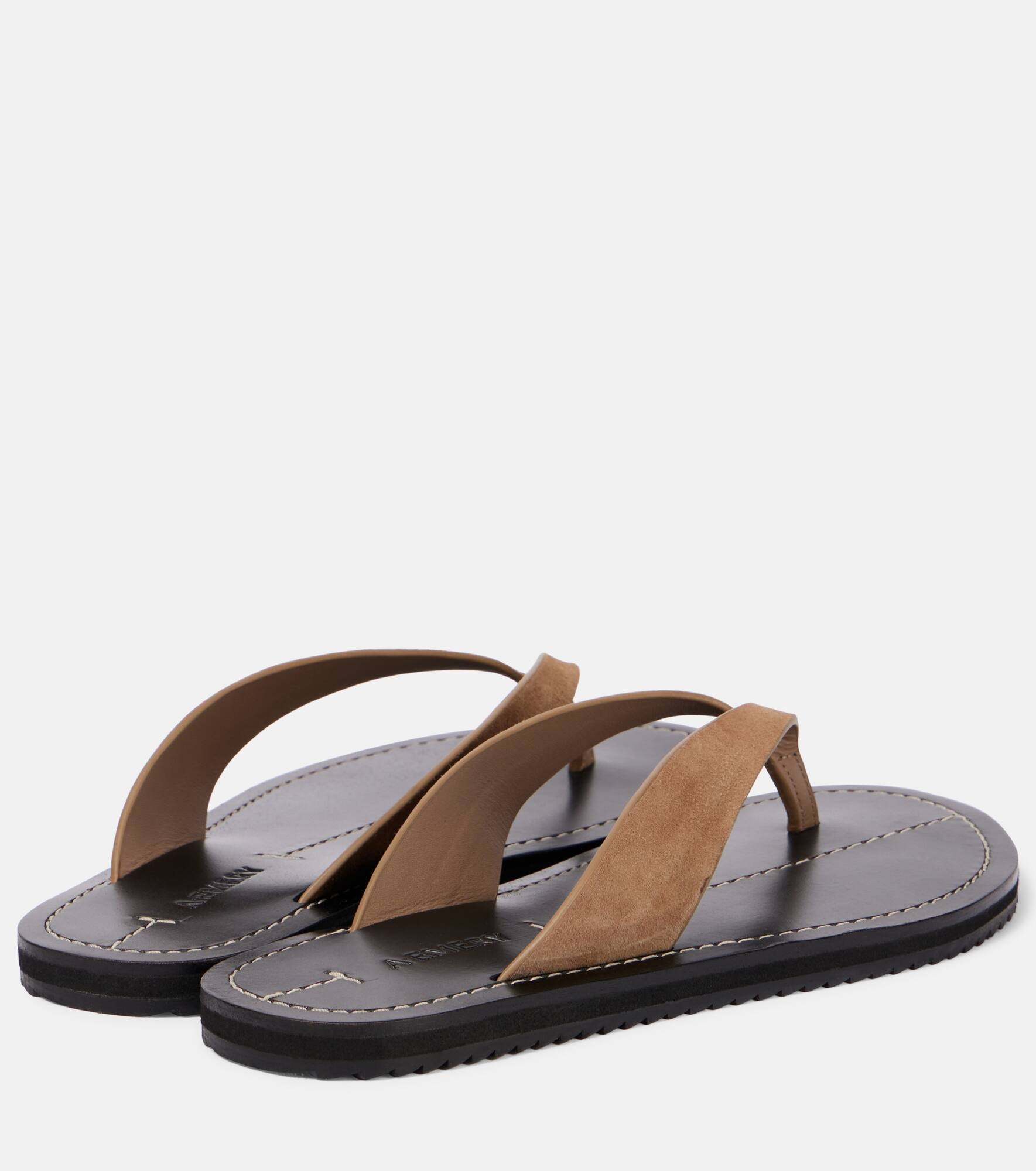 Flora suede thong sandals - 2