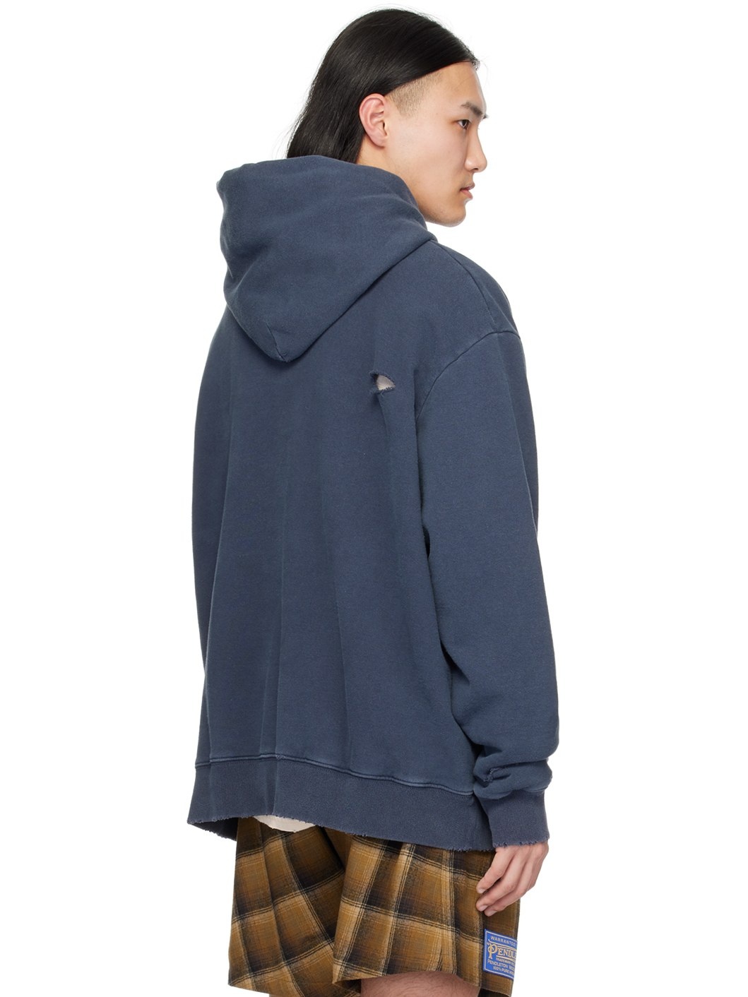 Navy Cutout Hoodie - 3