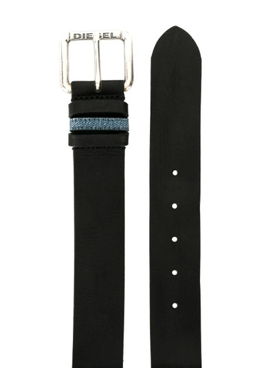 Diesel Leather belt with denim loop outlook