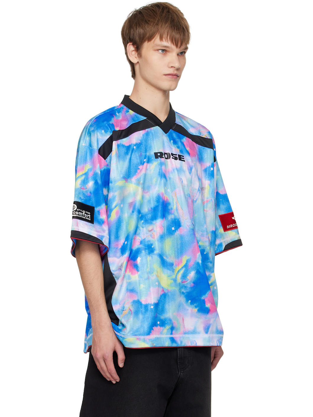 Blue Printed Rugby T-shirt - 2