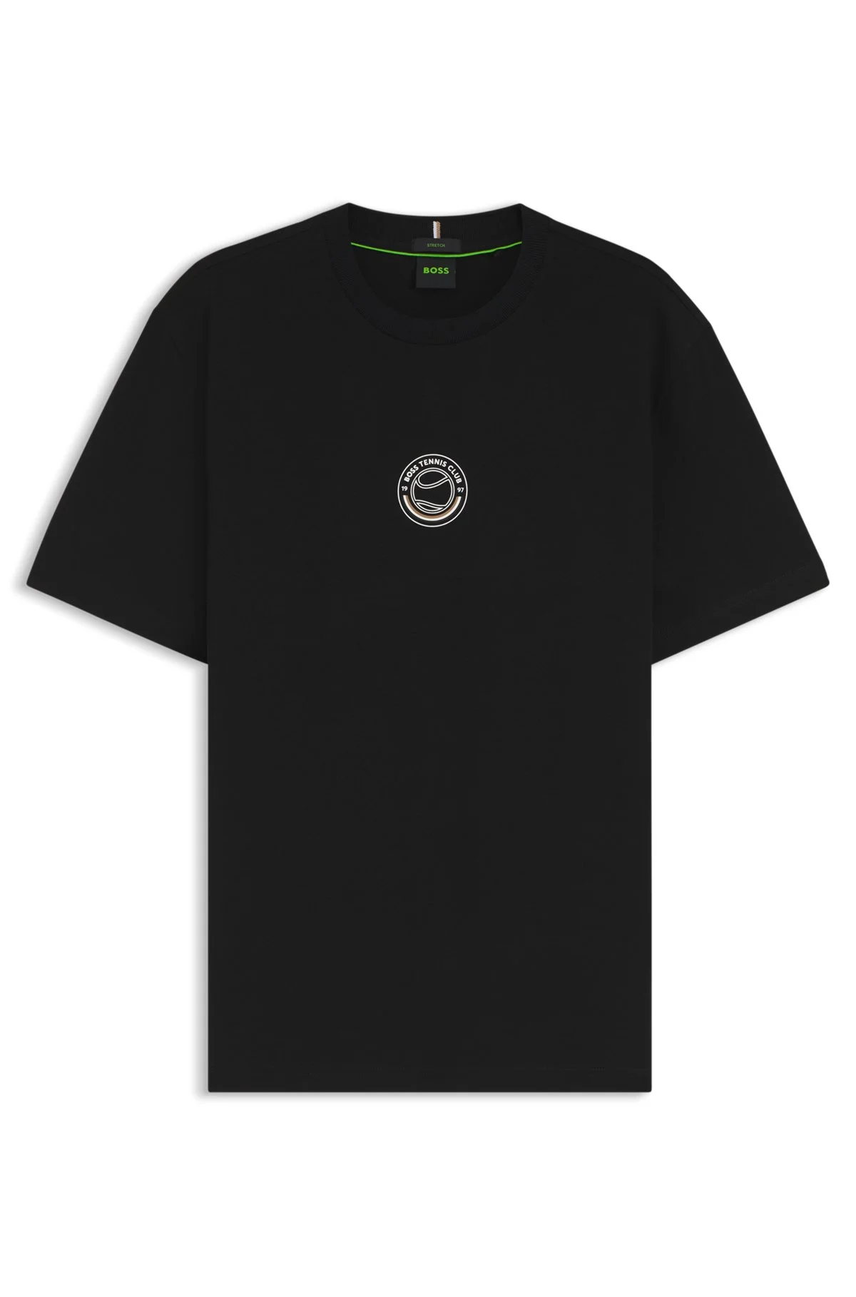 STRETCH-COTTON T-SHIRT WITH TENNIS ARTWORK - 1