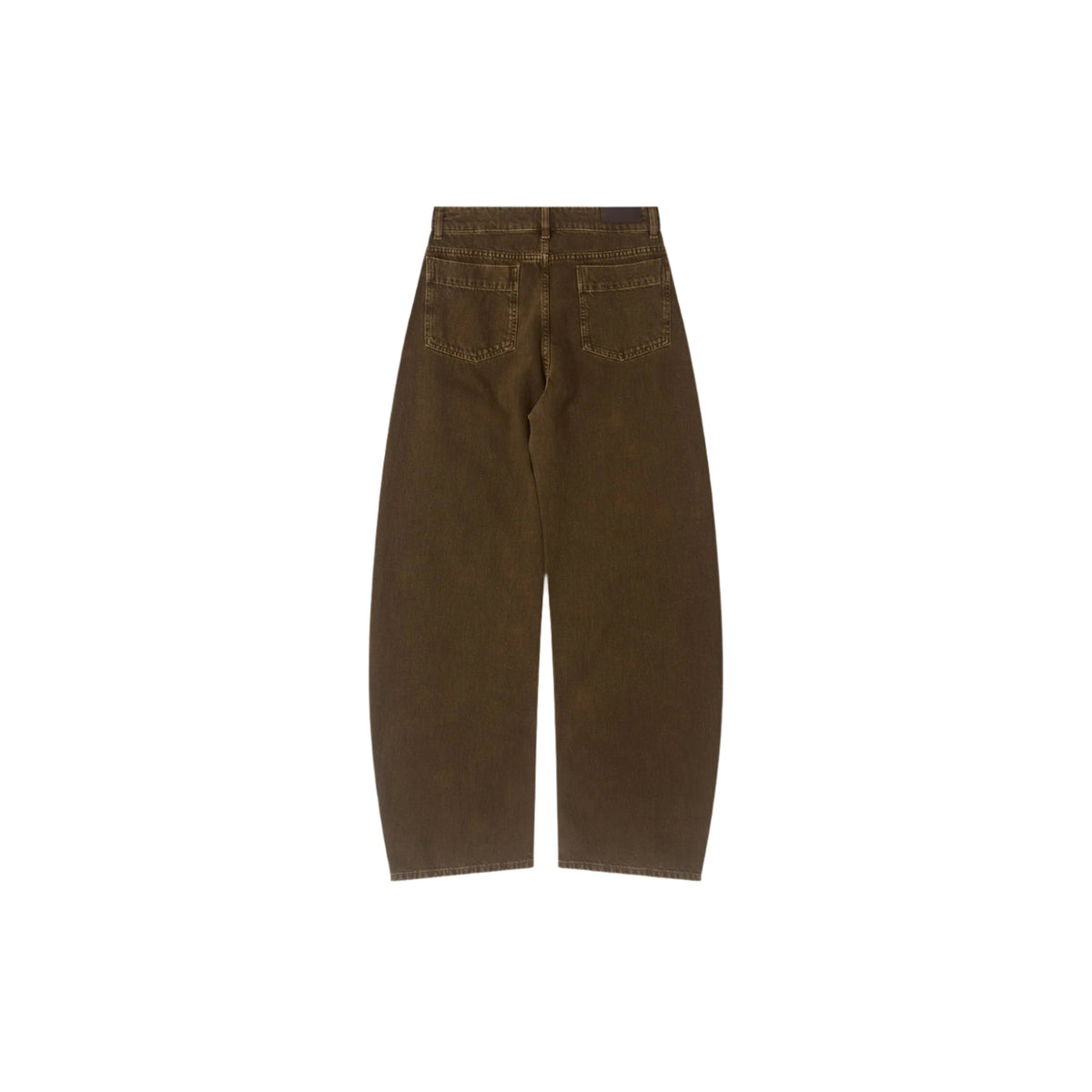 WOMEN'S HIGH WAISTED CURVED PANTS (MOSS GREEN) - 2