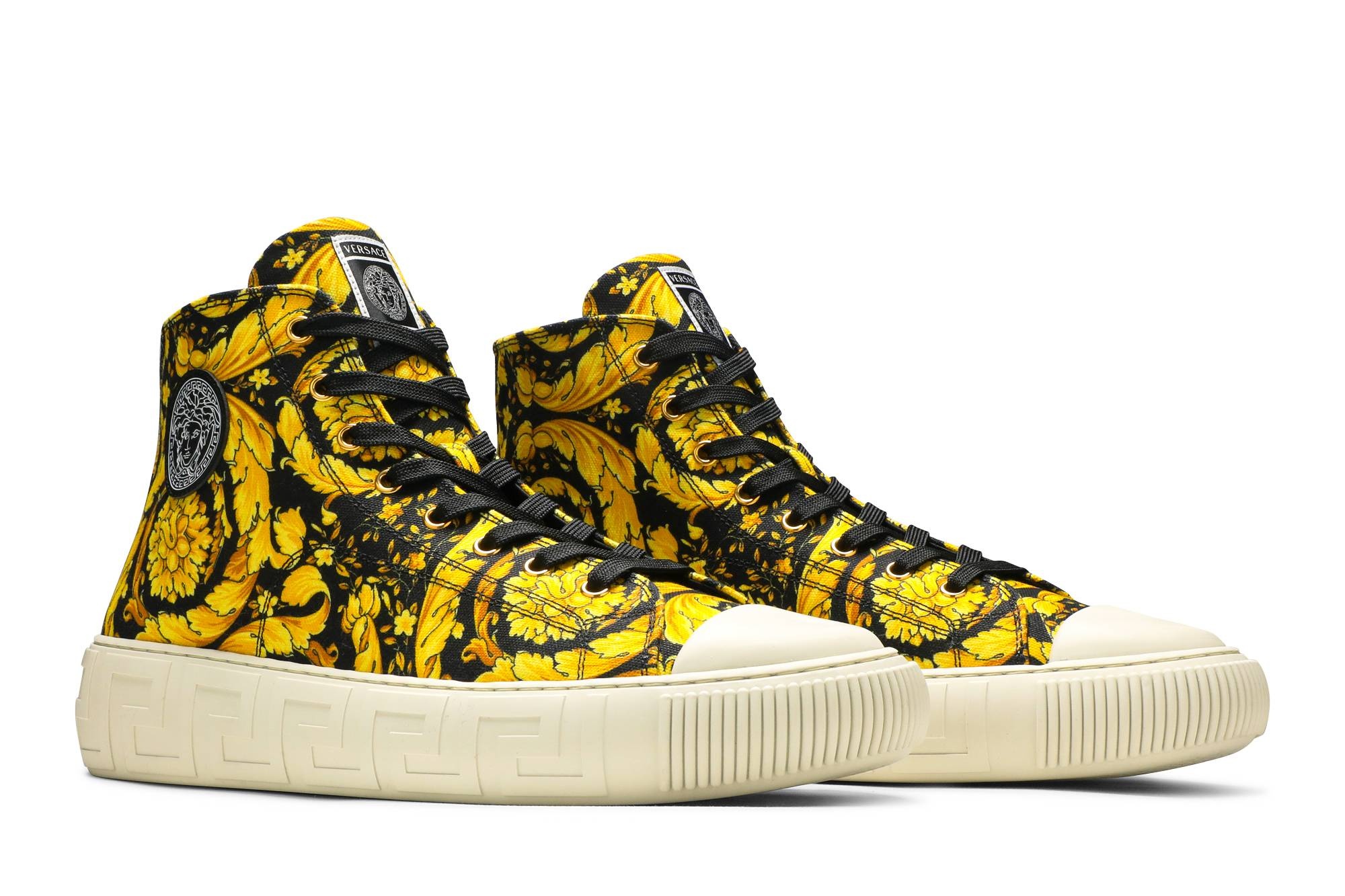Versace Canvas High 'Barocco Print - Black Gold' - 8