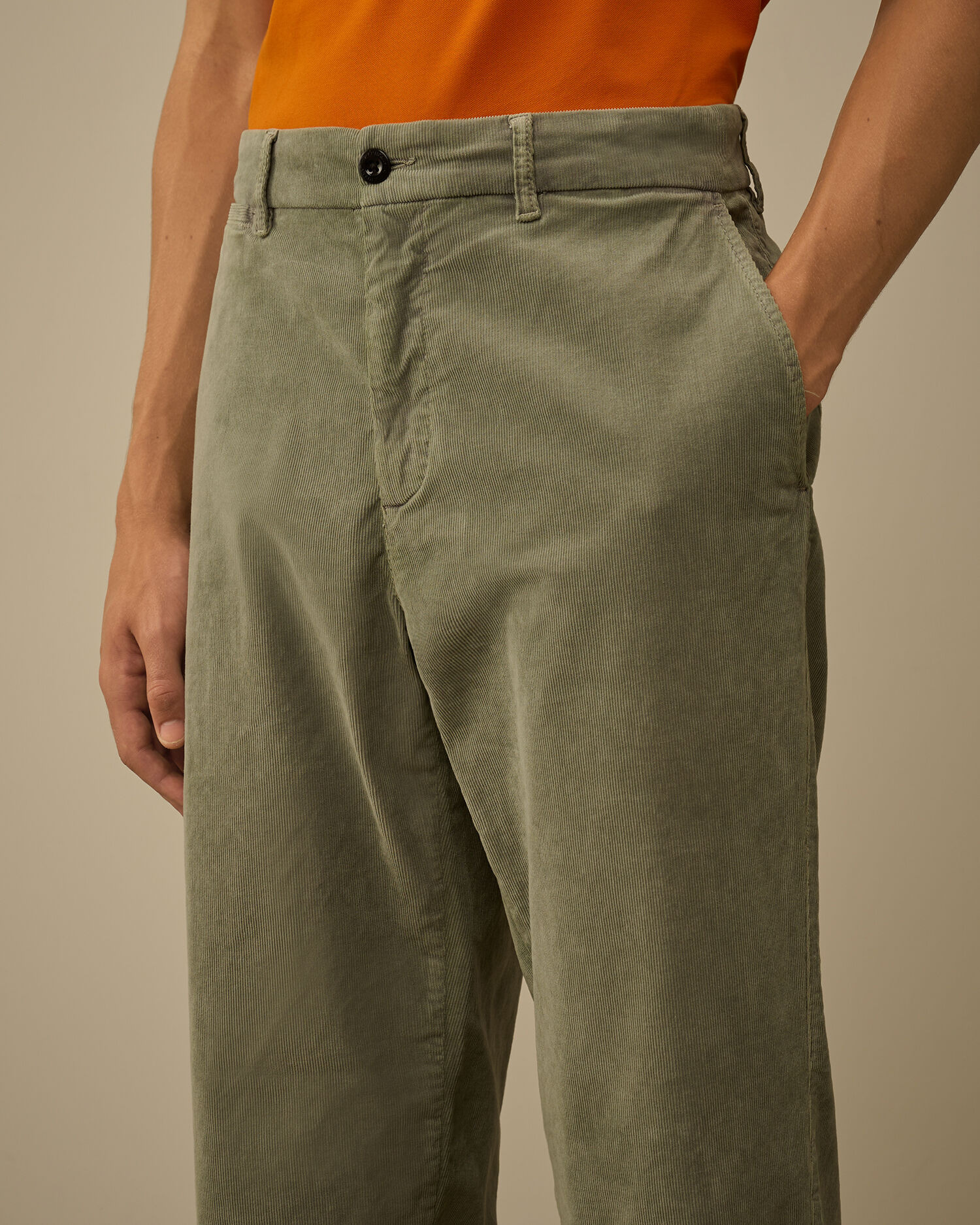 Corduroy Loose Chino Pants - 5