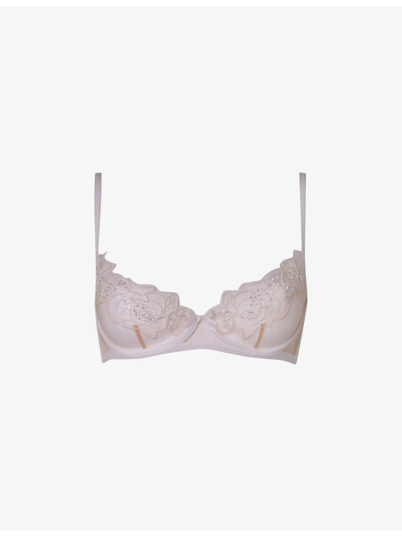 Agent Provocateur Lindie underwired embroidered floral mesh bra outlook