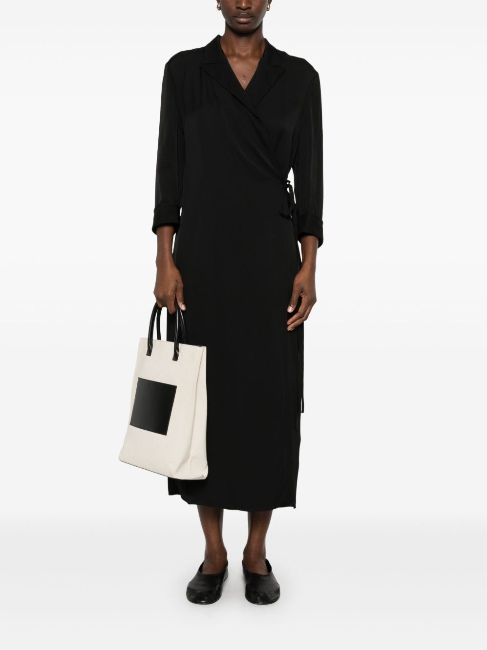 lapel maxi dress - 2