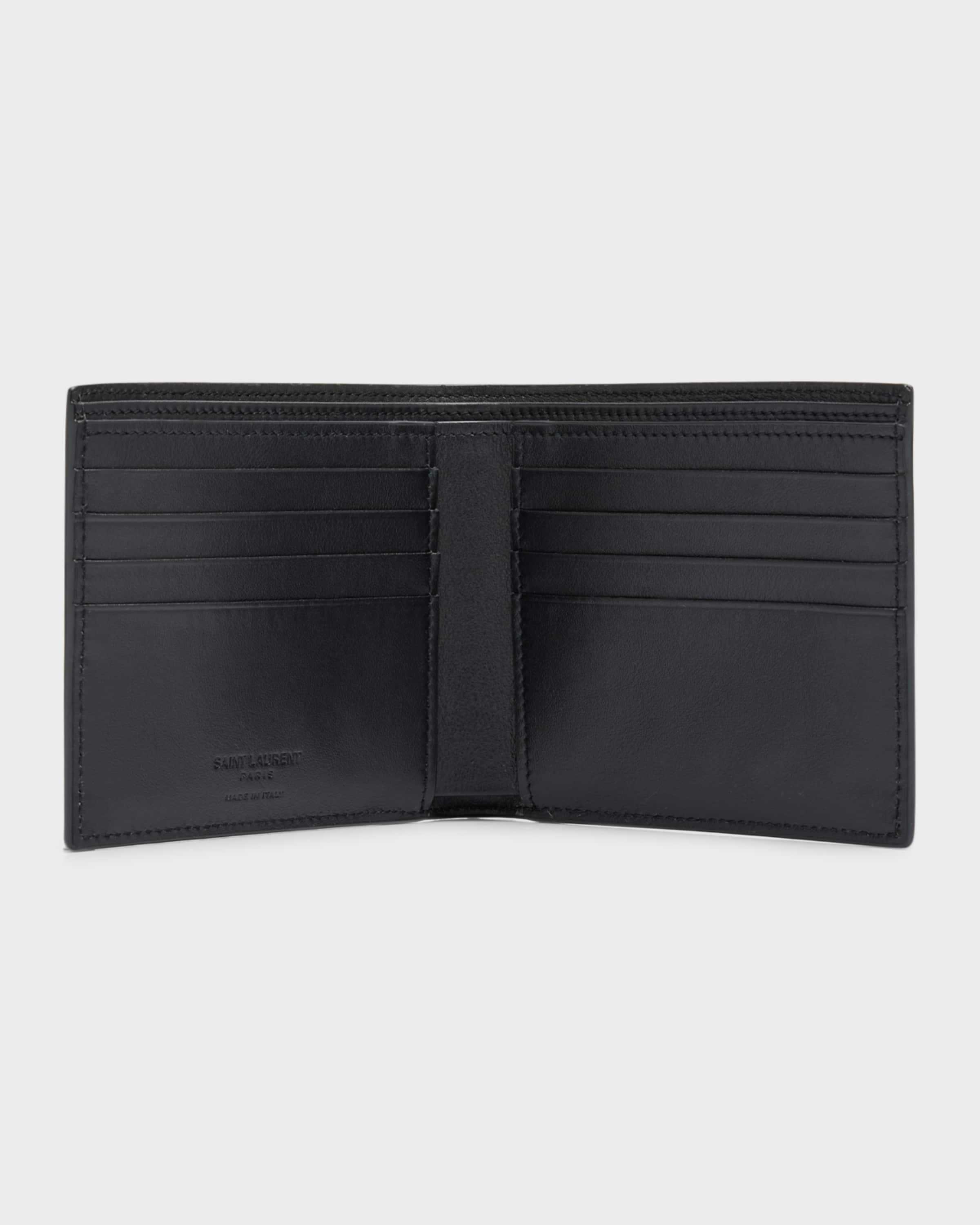 Men's Debossed Logo Leather East-West Wallet - 3