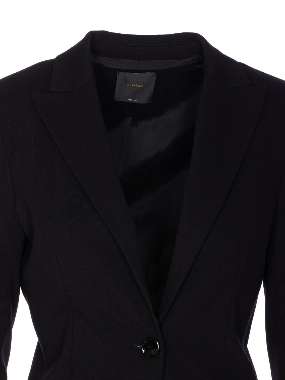 single-button V-neck jacket - 4