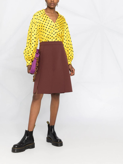 MSGM mid-length pleated skirt outlook