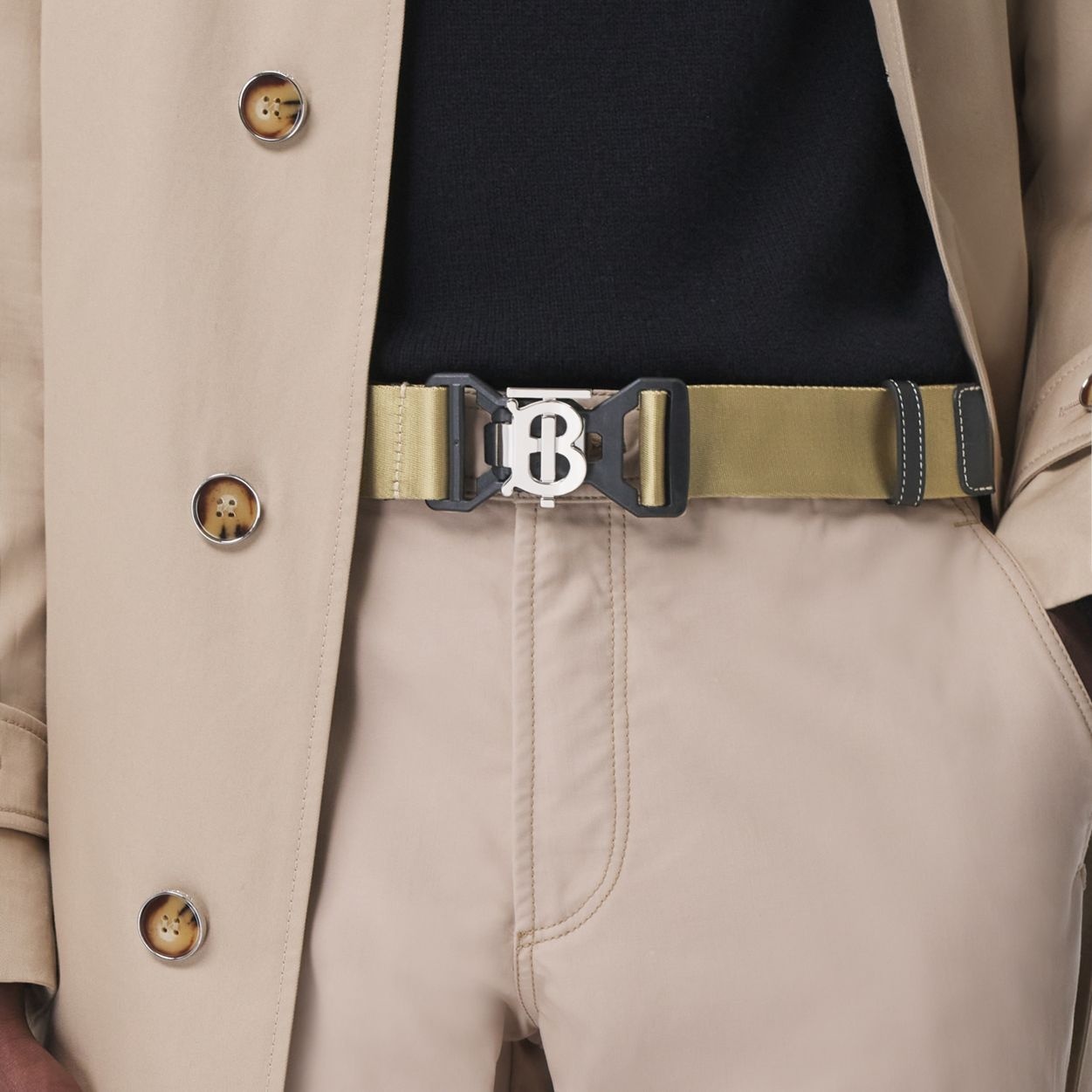 Monogram Motif and Logo Webbed Jacquard Belt - 3