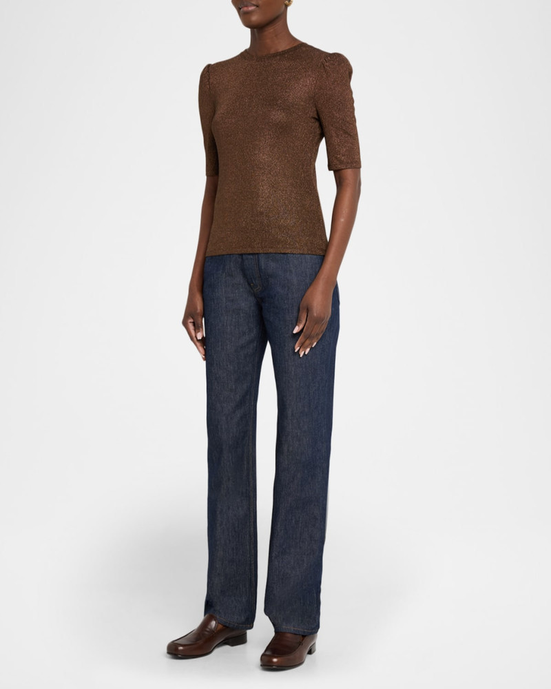 FRAME The Lurex Gather Top outlook