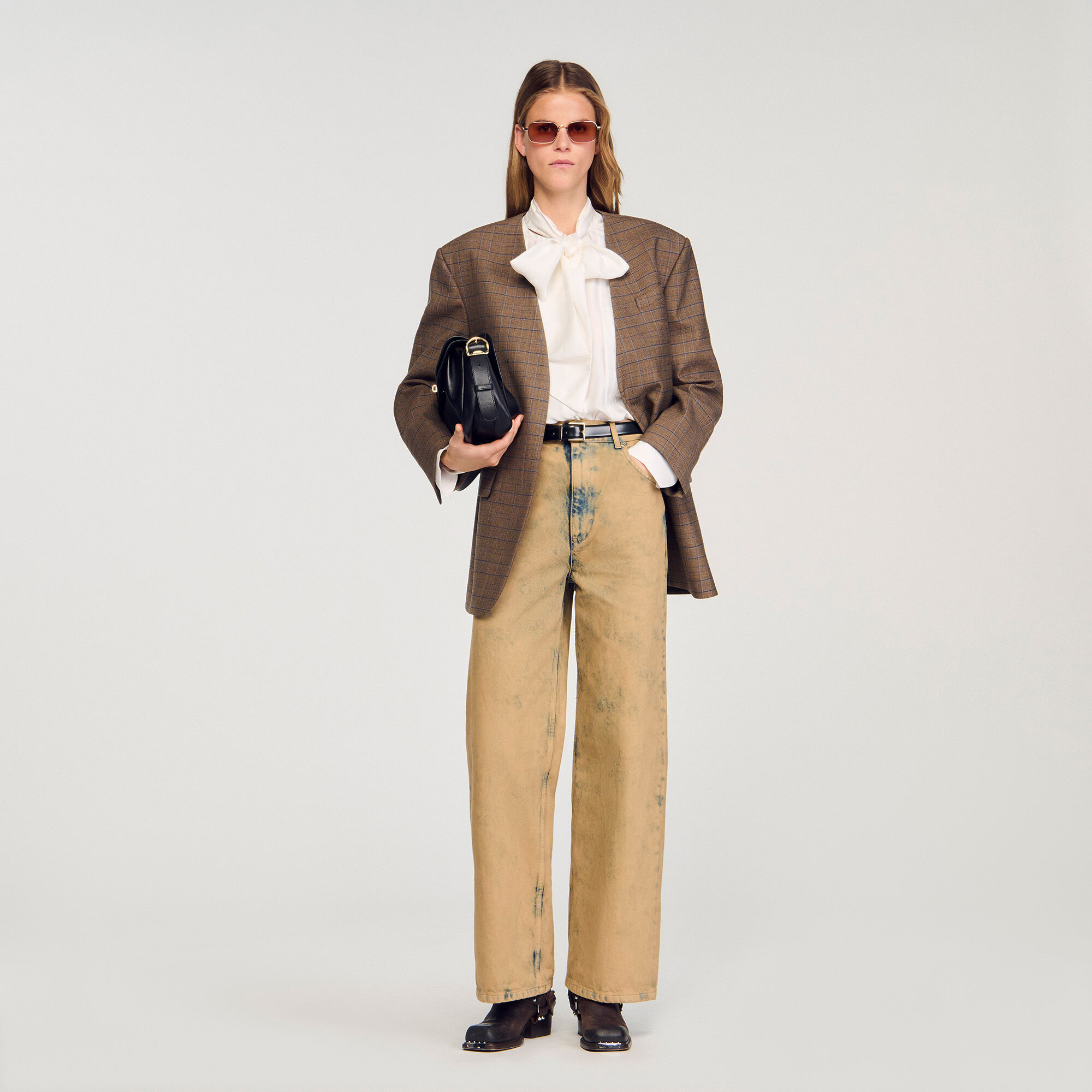FADED WIDE-LEG JEANS - 1