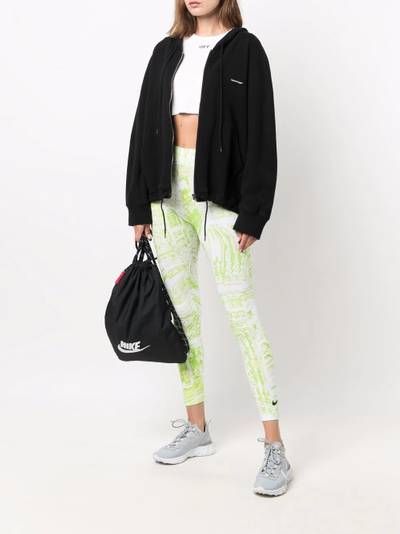 Nike marbled-pattern cropped leggings outlook