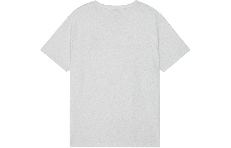 New Balance Logo Embroidered Round Neck Short Sleeve Gray T-Shirt AMT13573-SAH - 2