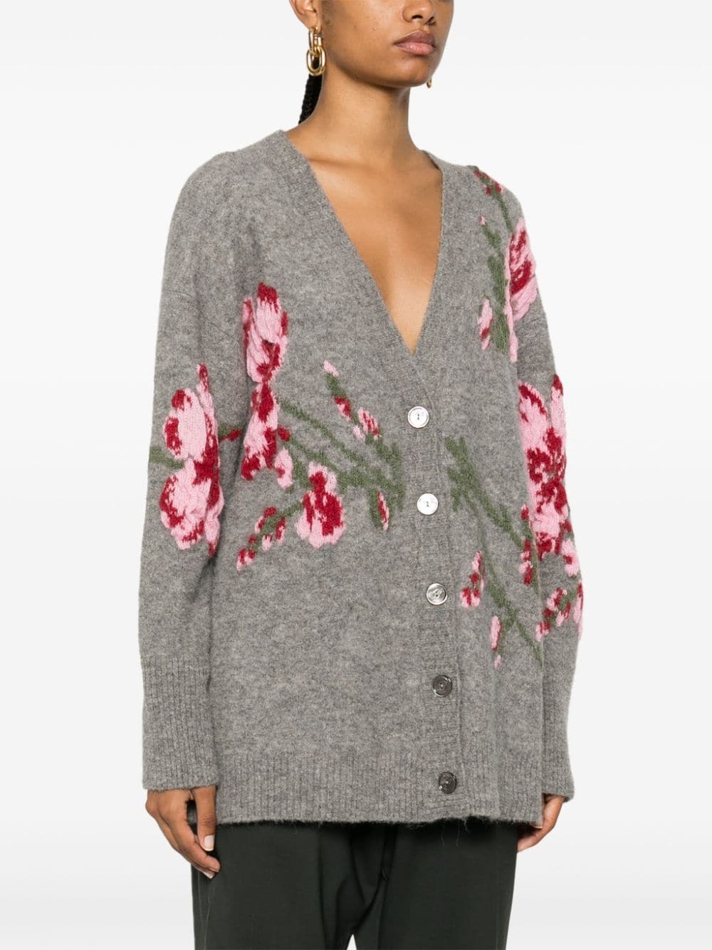 jacquard-pattern cardigan - 3