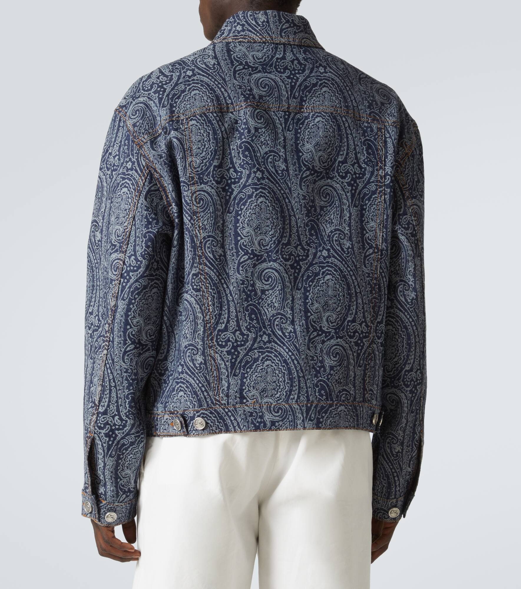Paisley denim jacket - 4