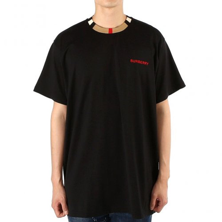 Burberry Detail Collar Short Sleeve Black 8007695-A1189 - 3