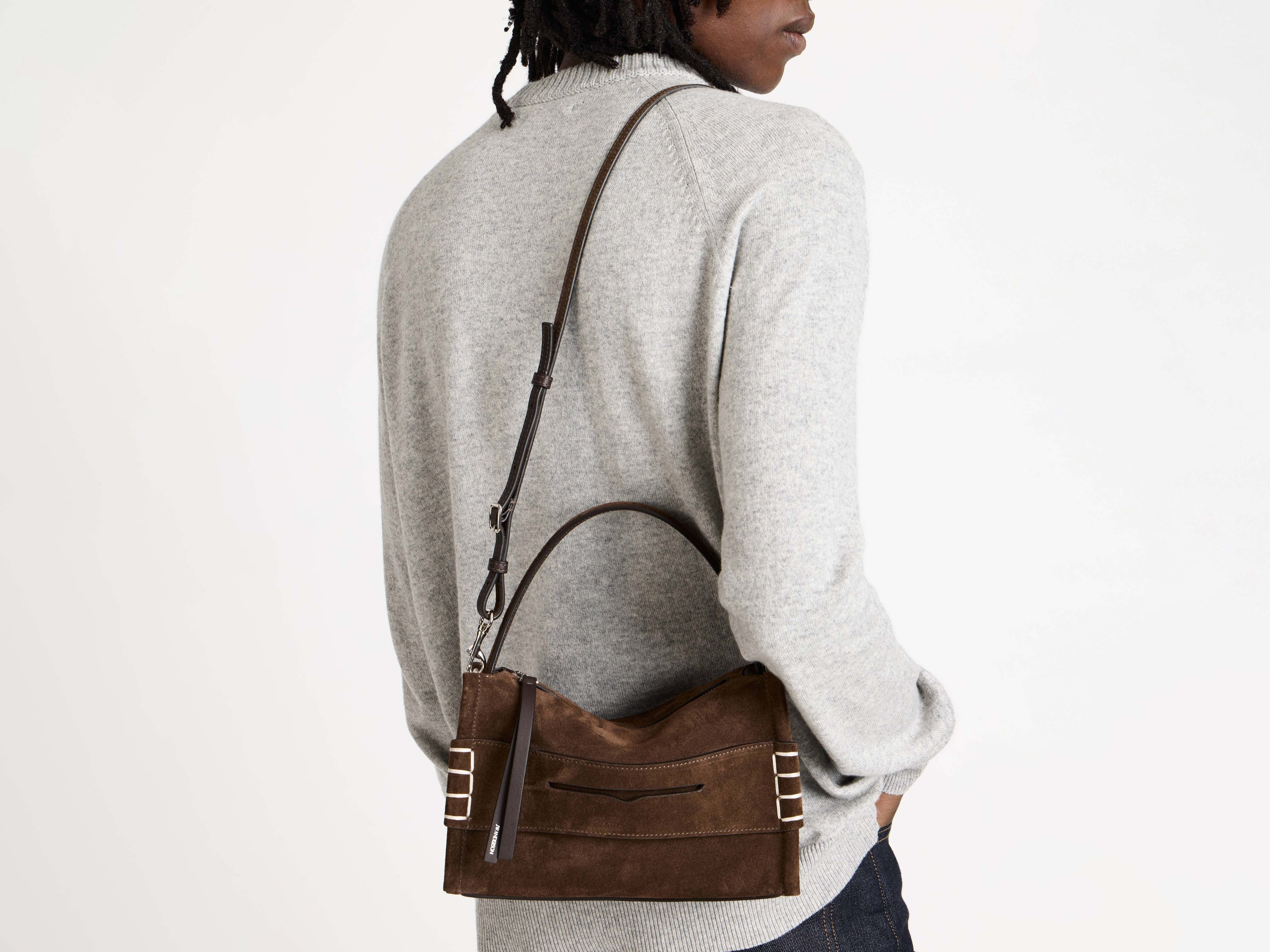 SMALL LOAFER BAG IN BROWN SUEDE - 2