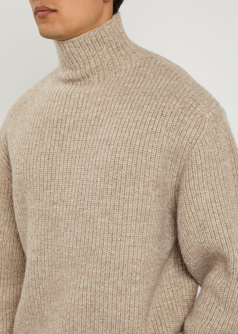 Lemaire High Neck Ribbed Alpaca-blend Jumper - 5