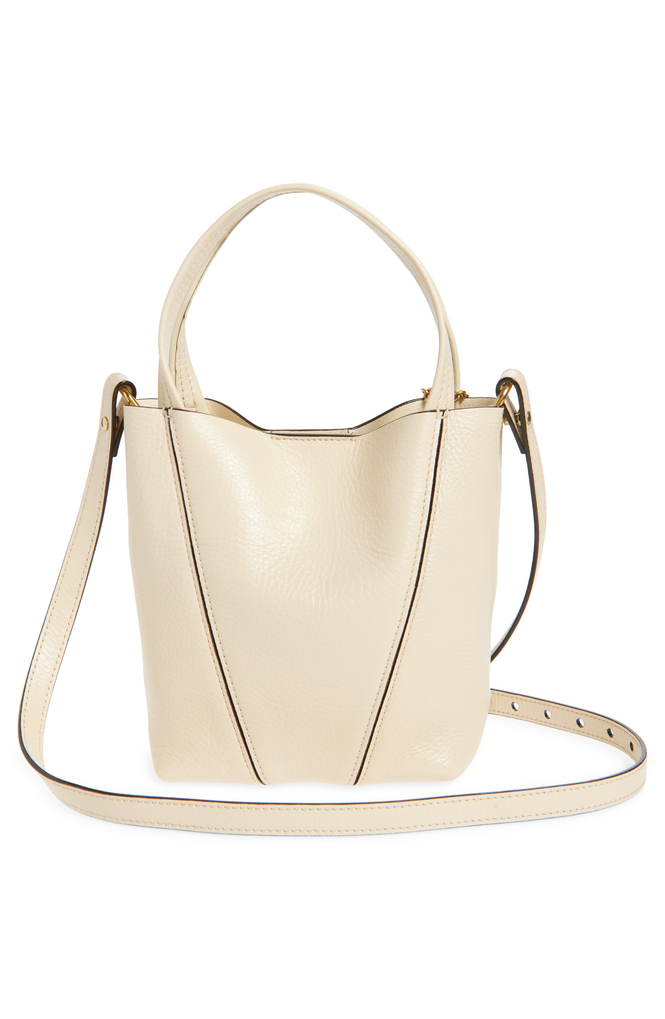 Chloé Small Spin Leather Crossbody Tote in Sweet Beige at Nordstrom - 5