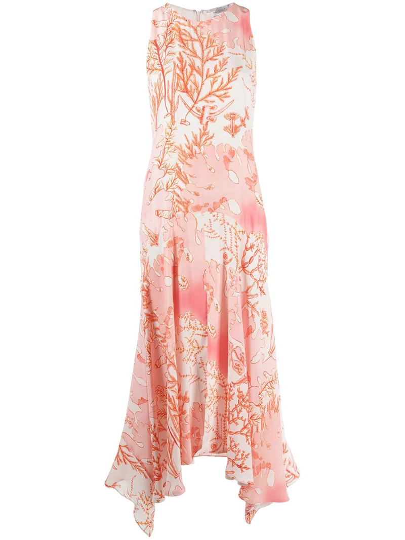tropical print sleeveless dress 1