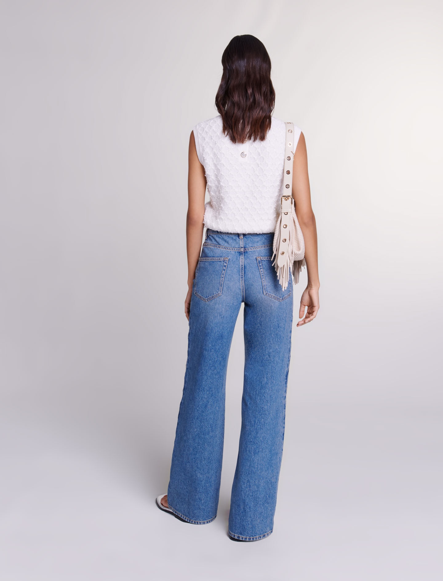 Beaded cutaway jeans - 5