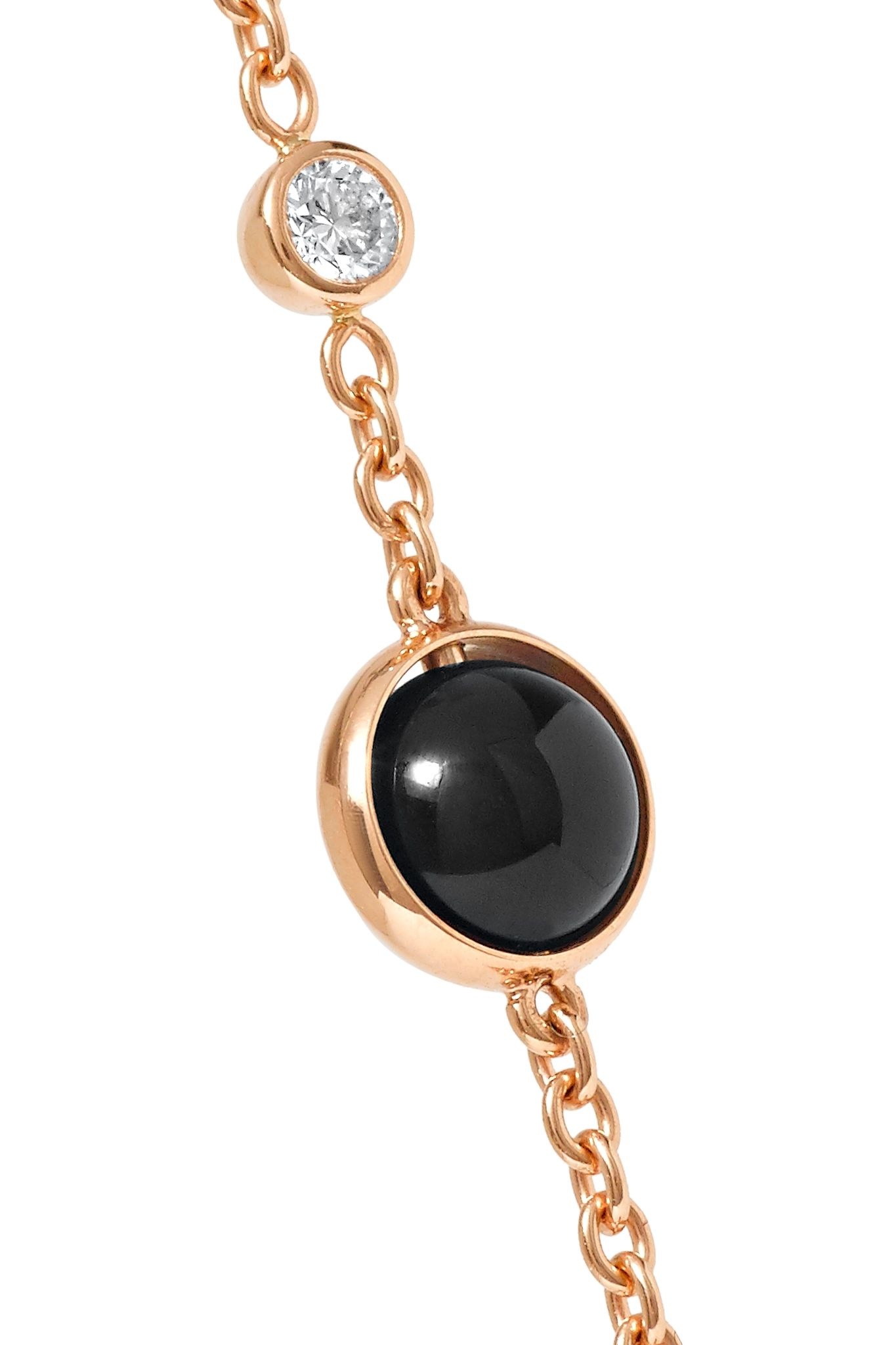 Possession 18-karat rose gold, onyx and diamond bracelet - 4