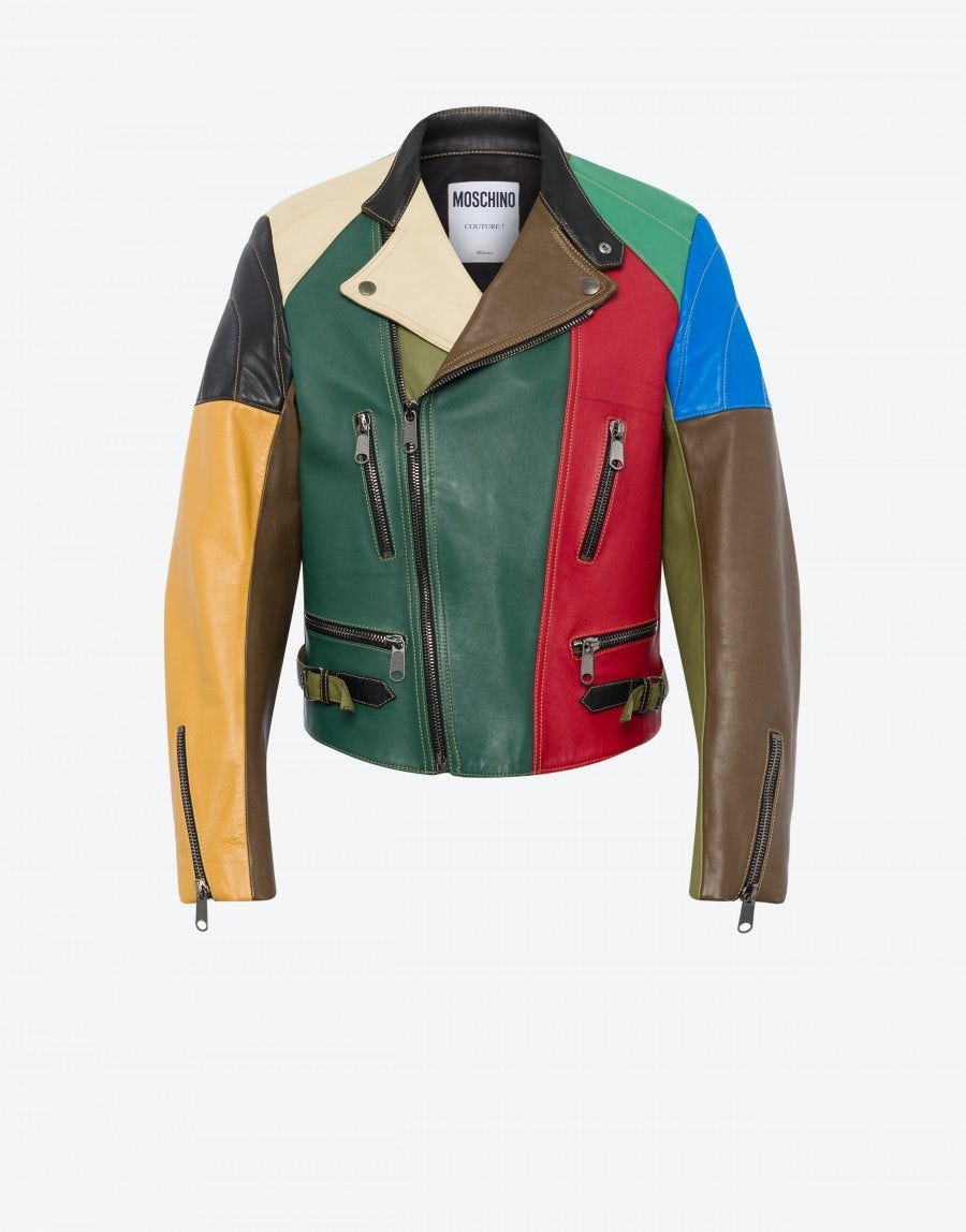 MIXED PATCHWORK NAPPA BIKER - 1