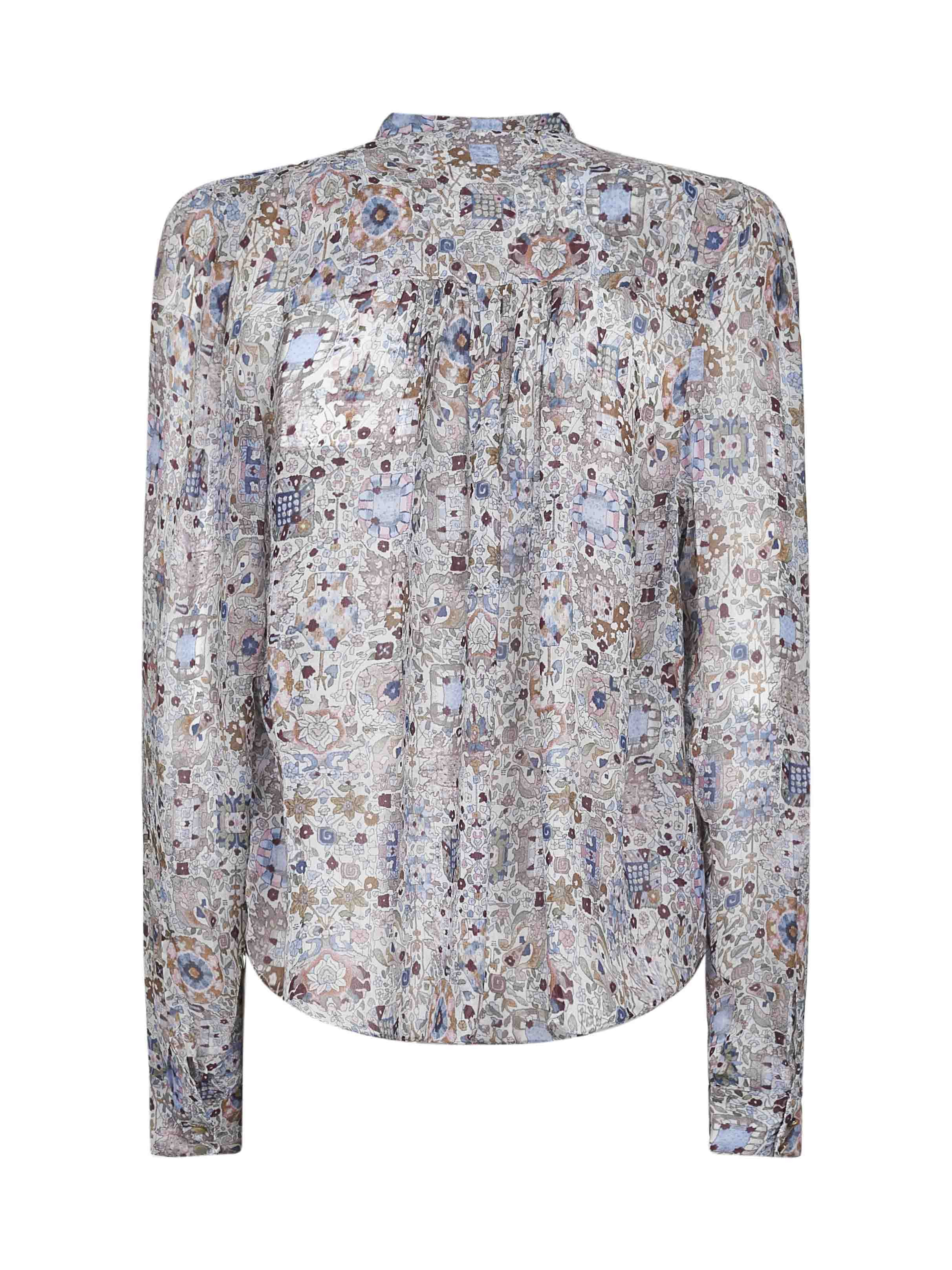 Ecru printed crepe Noeline blouse - 2