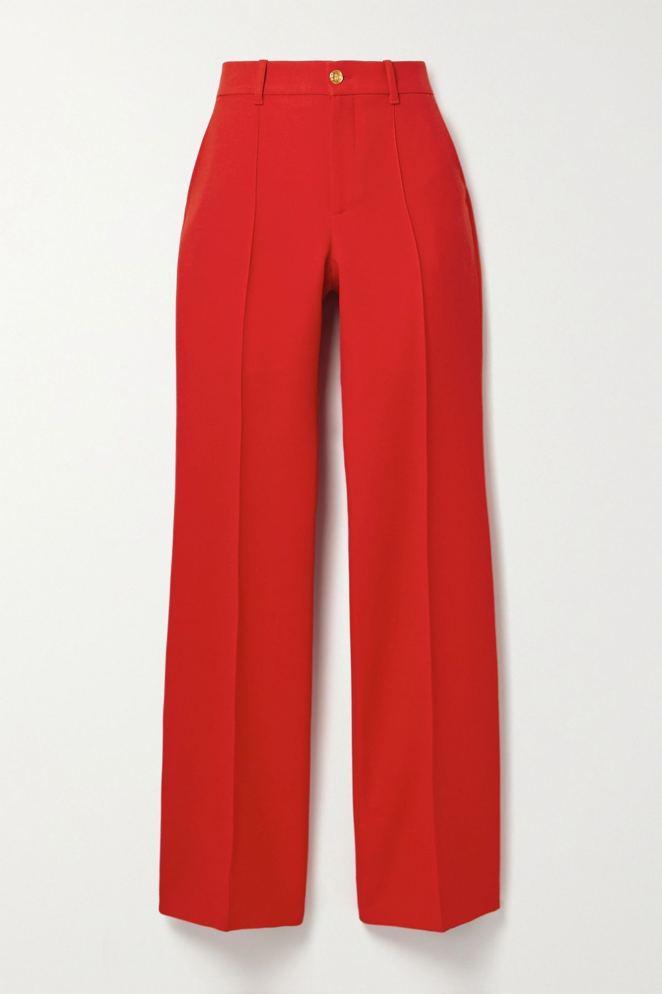 Silk and wool-blend wide-leg pants - 1