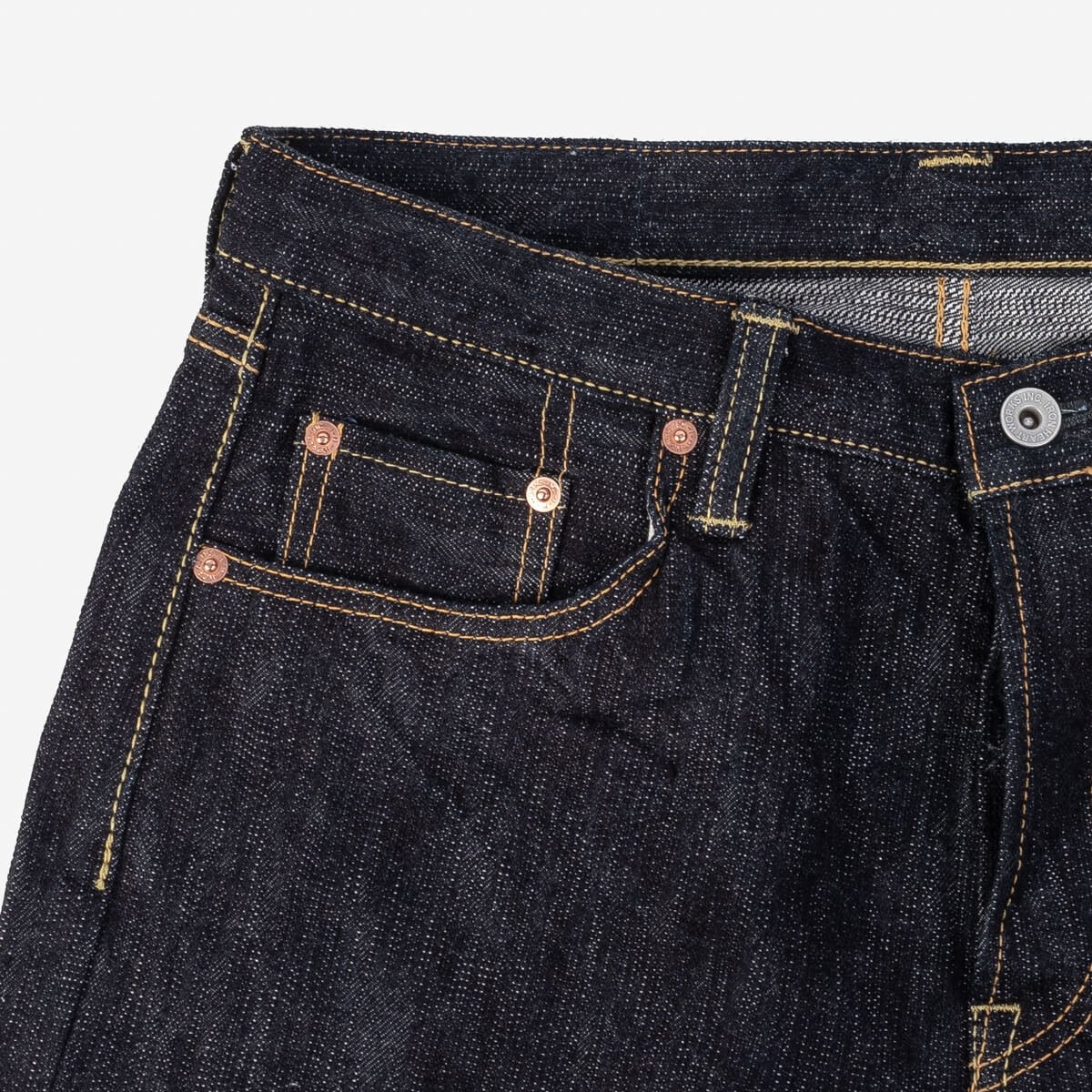 IH-634S-SLB 16oz Slubby Selvedge Denim Straight Cut Jeans - Indigo - 6