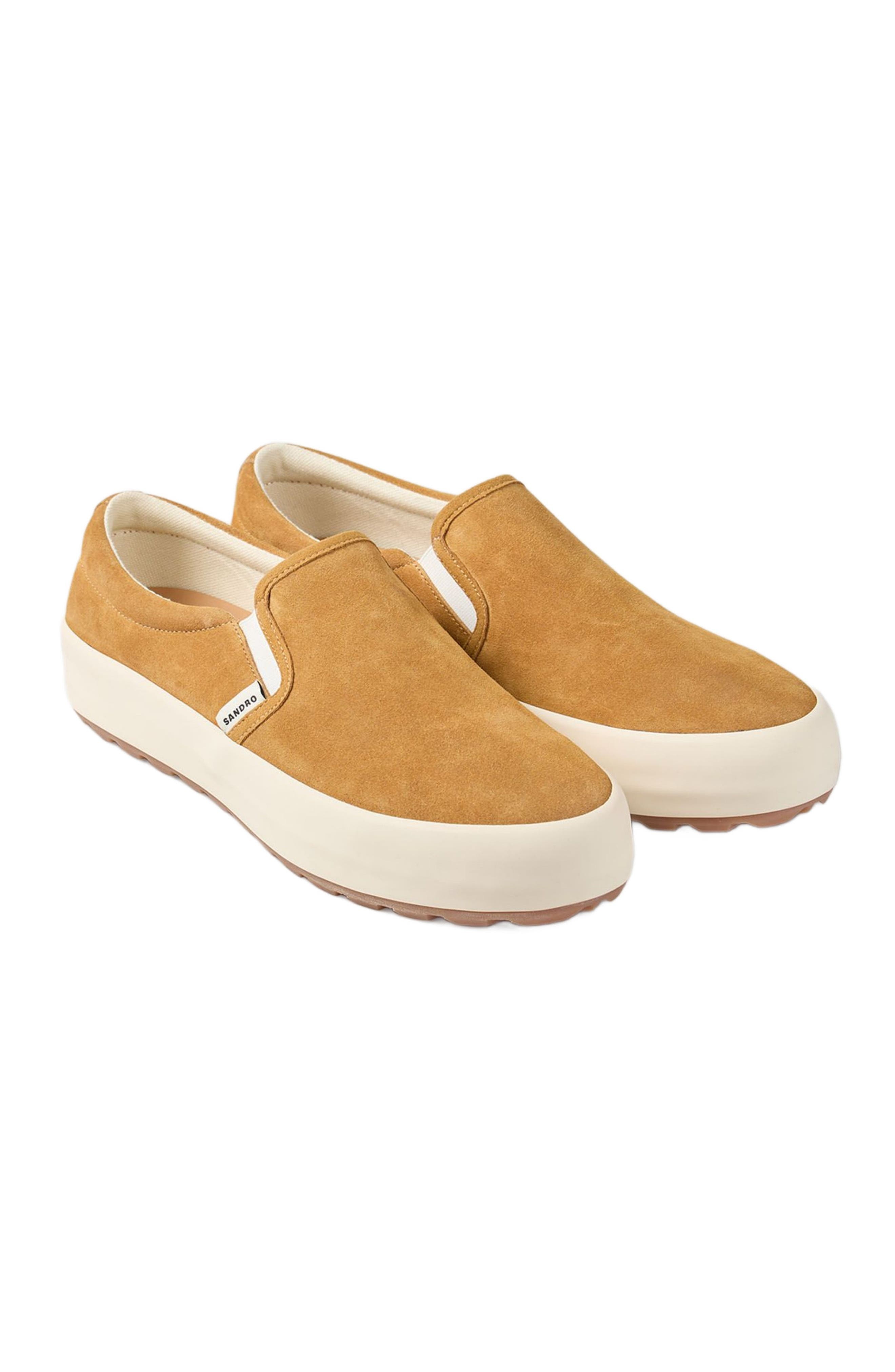 SANDRO Split leather slip-ons in Camel at Nordstrom - 2
