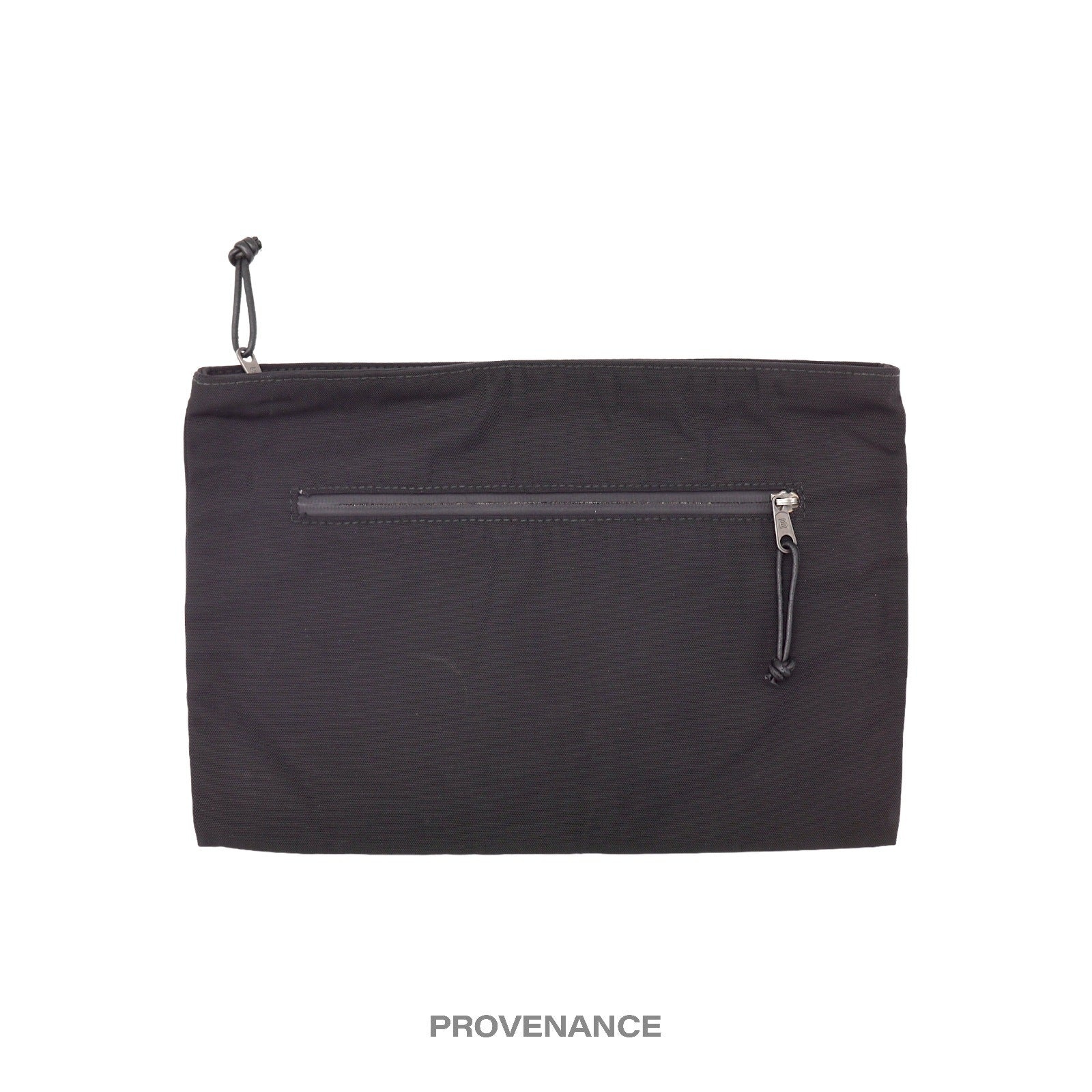Balenciaga Campaign Logo Zip Clutch Bag - Black - 2