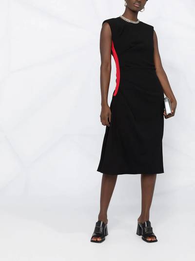 Alexander McQueen side stripe short-sleeve midi dress outlook