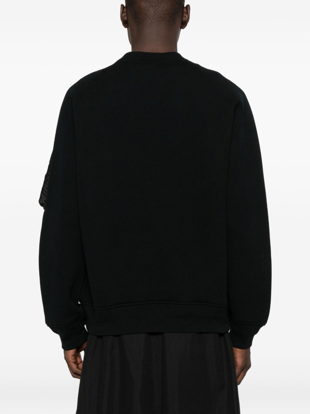 button-fastening zip-pocket sweater - 4