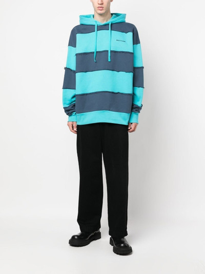 BOTTER stripe-panelled organic cotton hoodie outlook