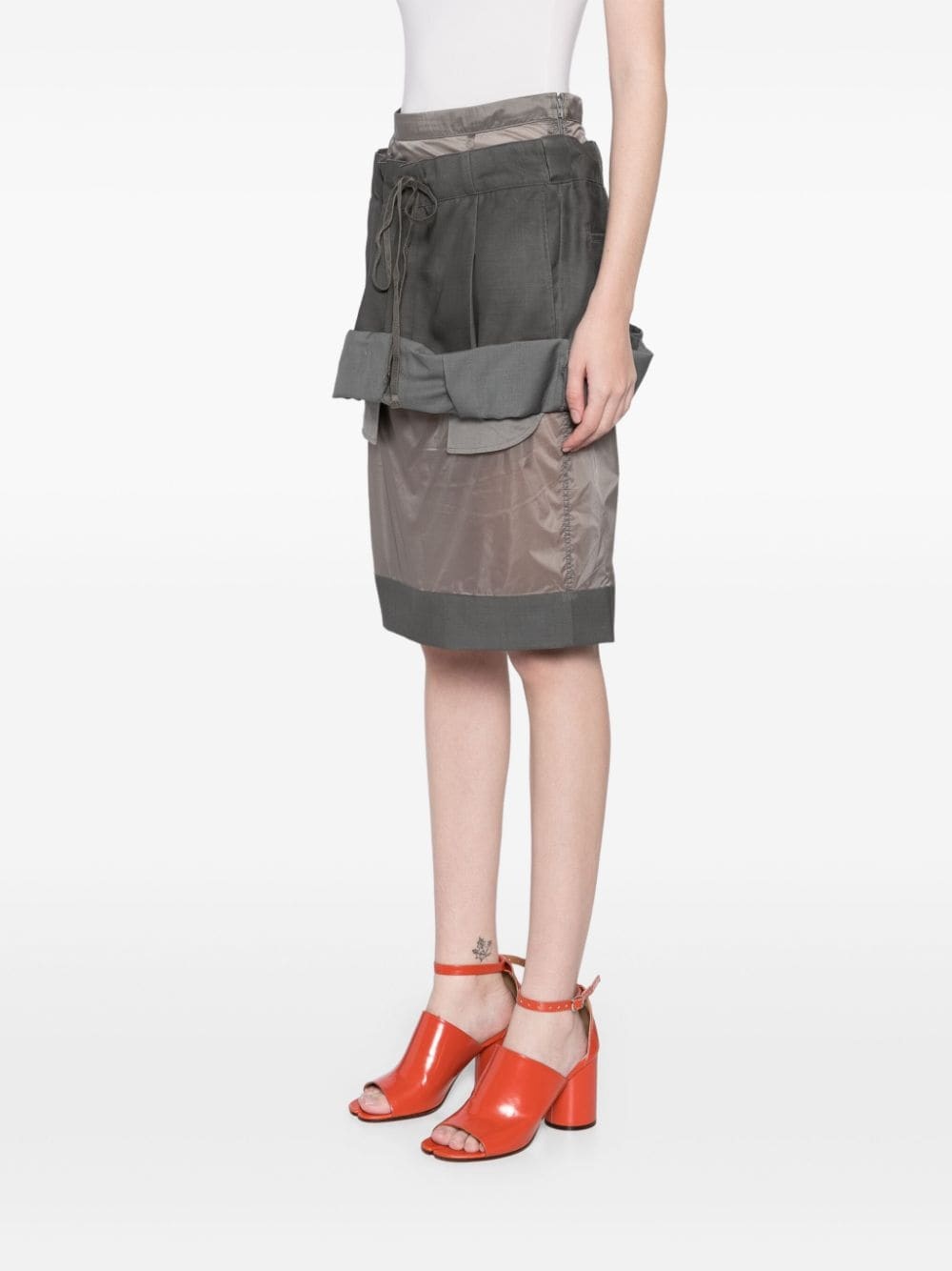 layered midi skirt - 3