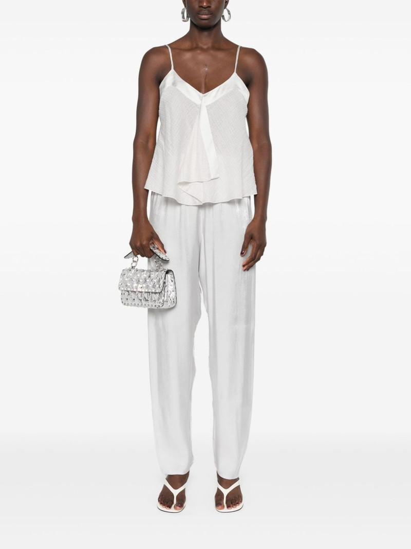 EMPORIO ARMANI ruffled seersucker top outlook