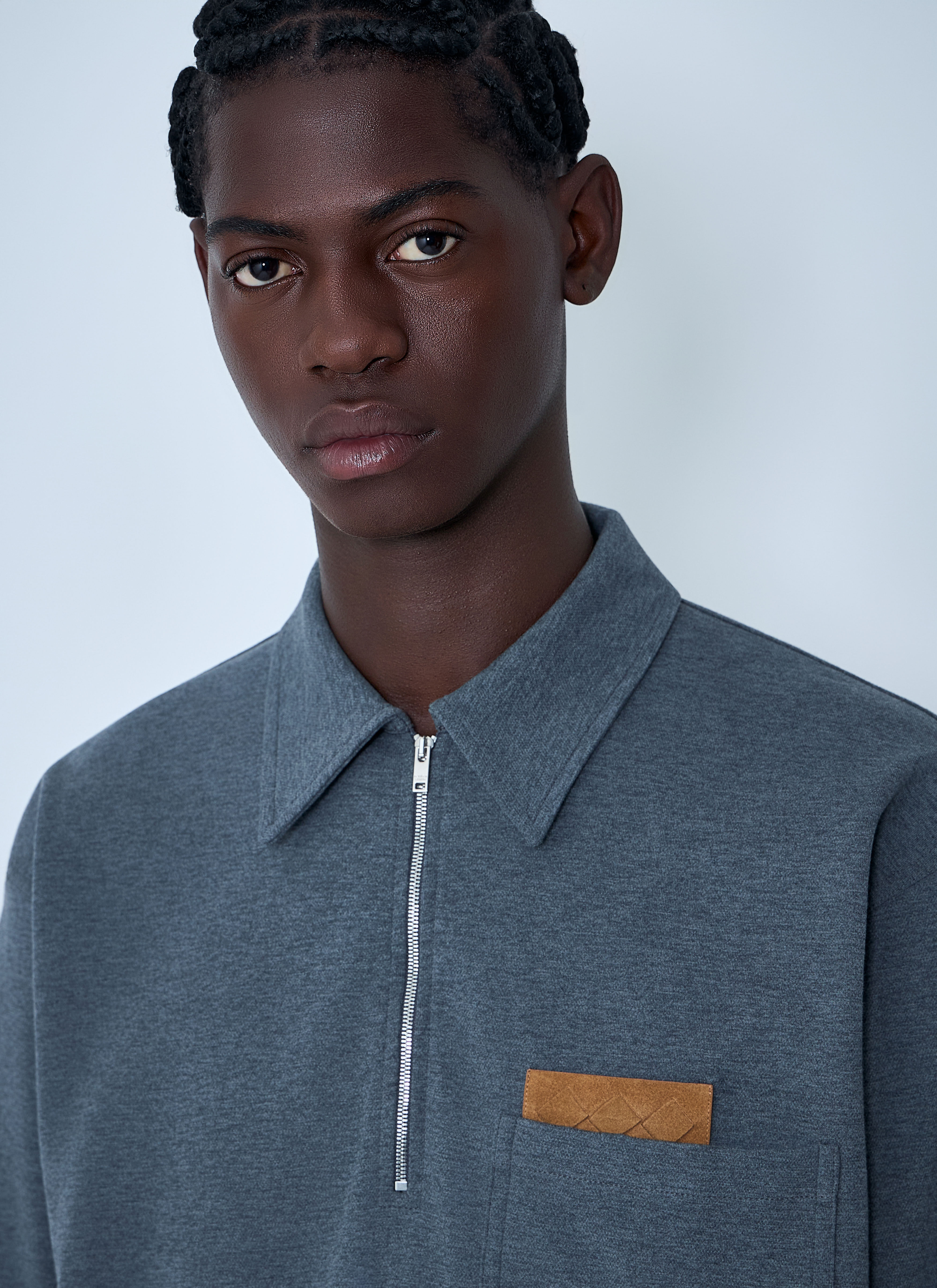 Double Cotton Melange Polo Shirt - 5