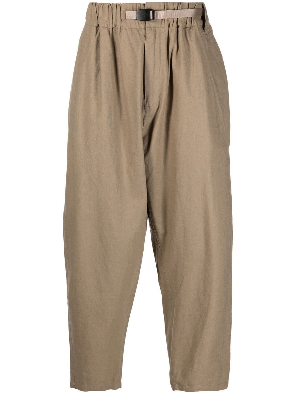 drop-crotch tapered-leg trouser - 1