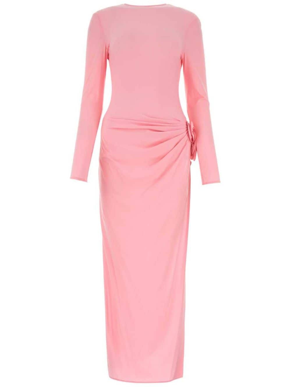 floral-appliquéd maxi dress - 1