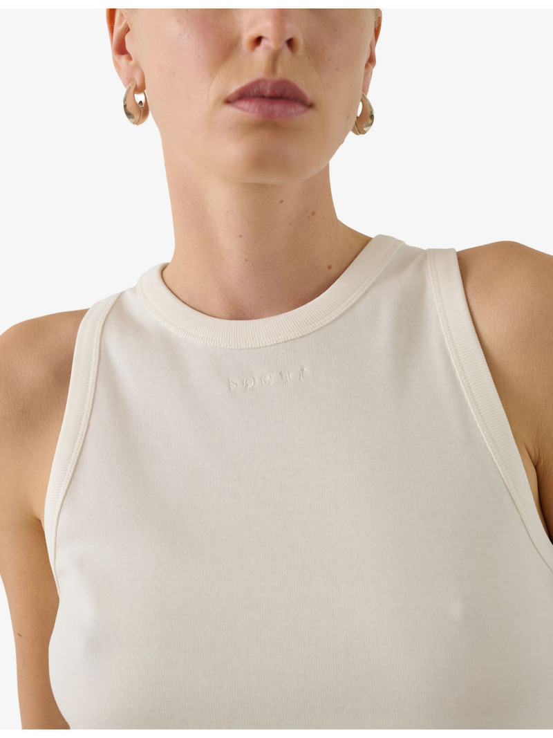 Dolly Brand-Embroidered Cotton Vest Top 4