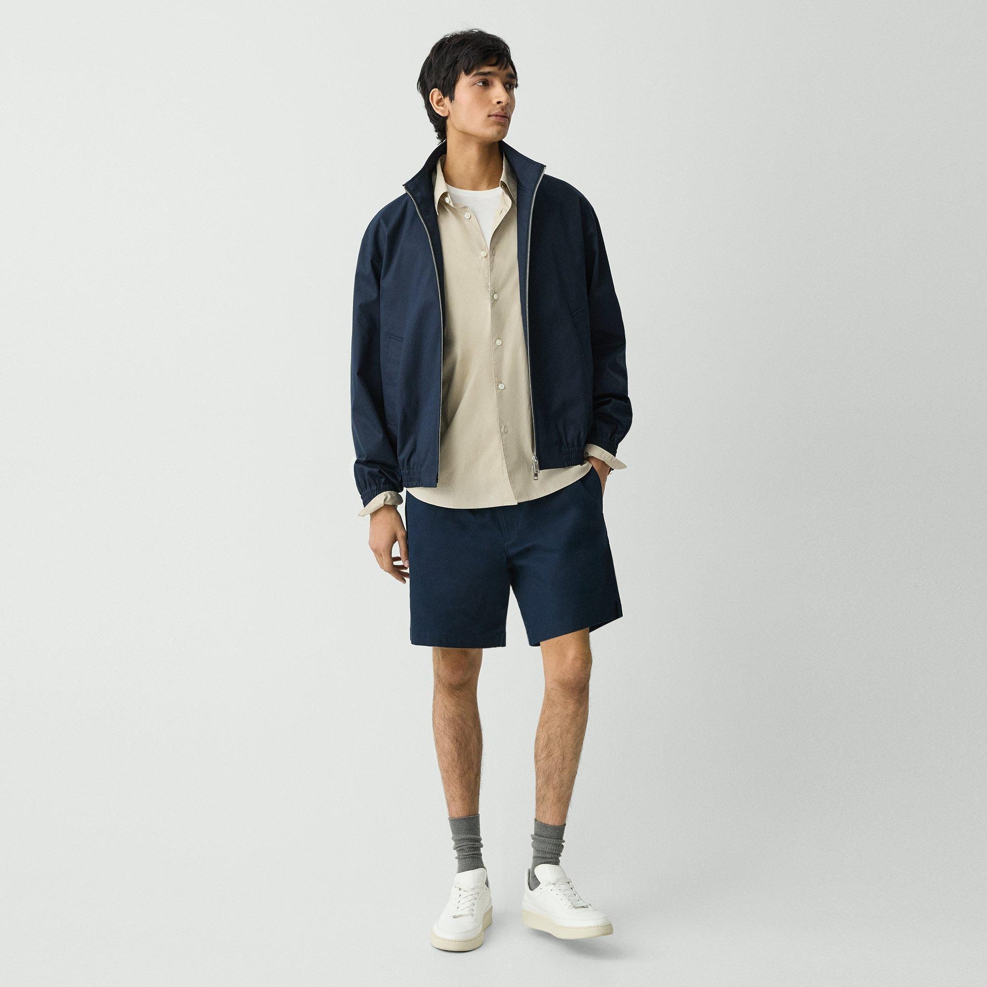 Stand Collar Jacket in Cotton-Blend Twill - 6